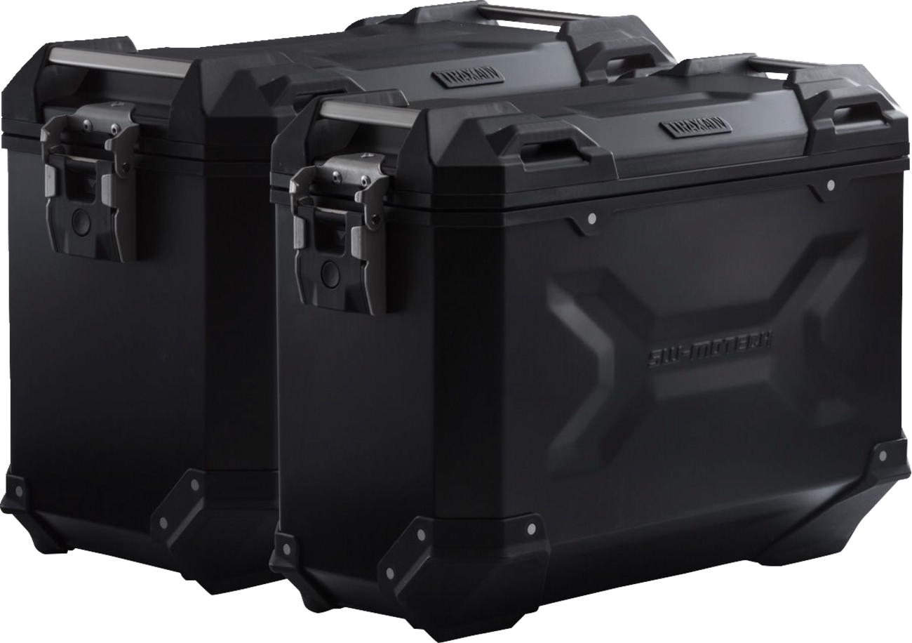 TRAX ADV Aluminum Case System - Black - Honda Africa Twin '16-'17 (1)