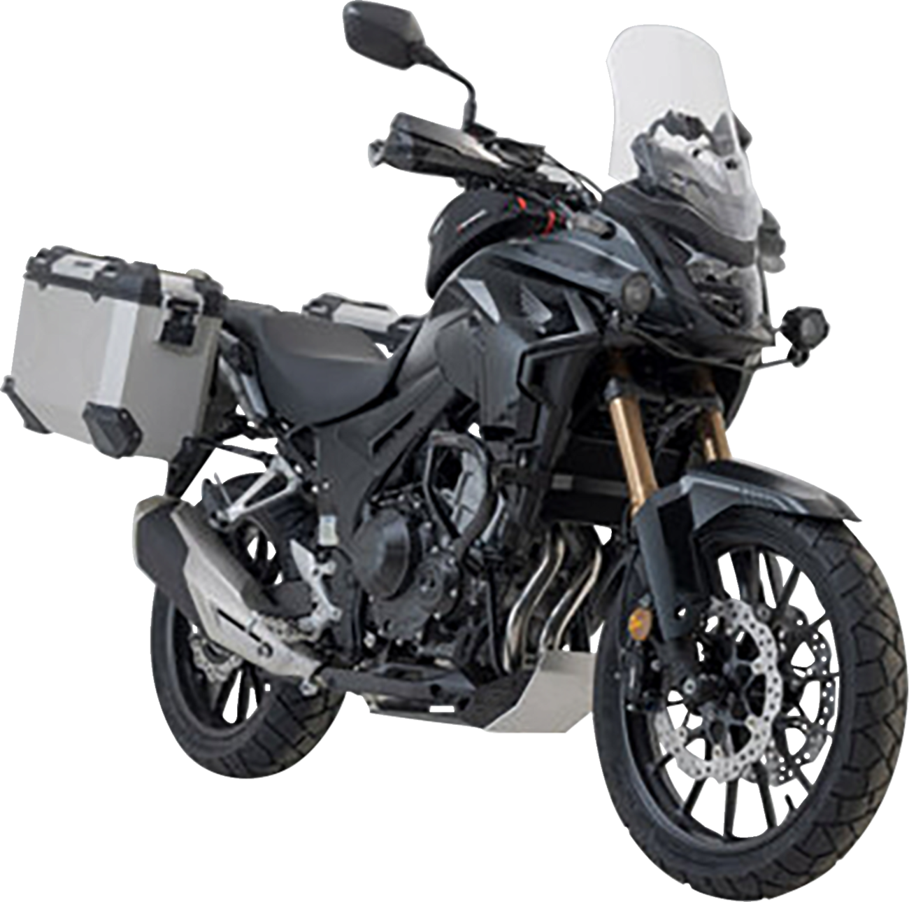 TRAX ADV Aluminum Case System - Silver - Honda CB/CBR/NX 500 '13-'24 (1)