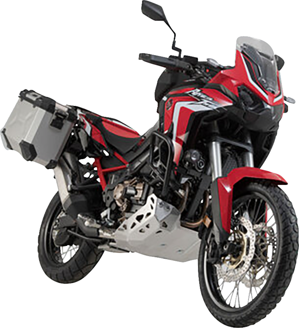 TRAX ADV Aluminum Case System - Silver - Honda Africa Twin '19-'21 (1)