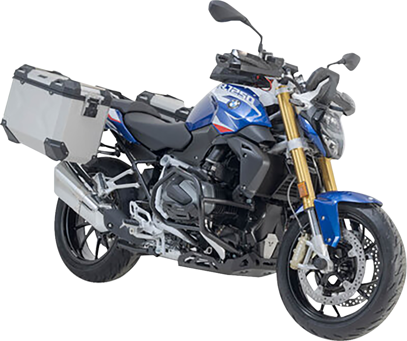 TRAX ADV Aluminum Case System - Silver - BMW R 1200/1250 R '14-'24 (1)