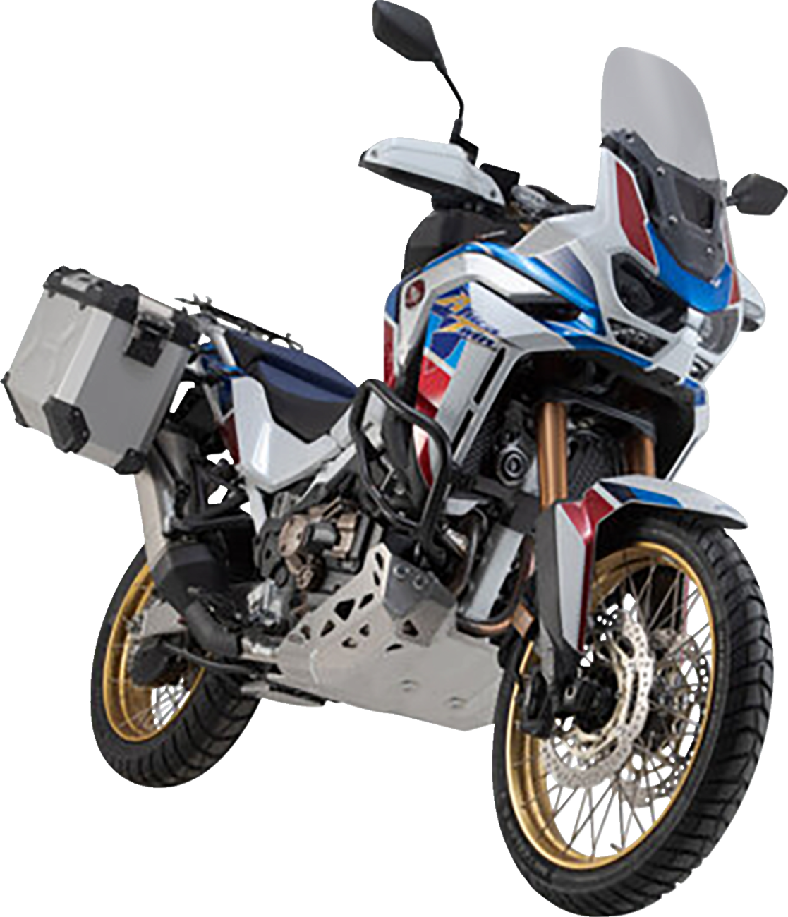 TRAX ADV Aluminum Case System - Silver - Honda Africa Twin '19-'24 (1)