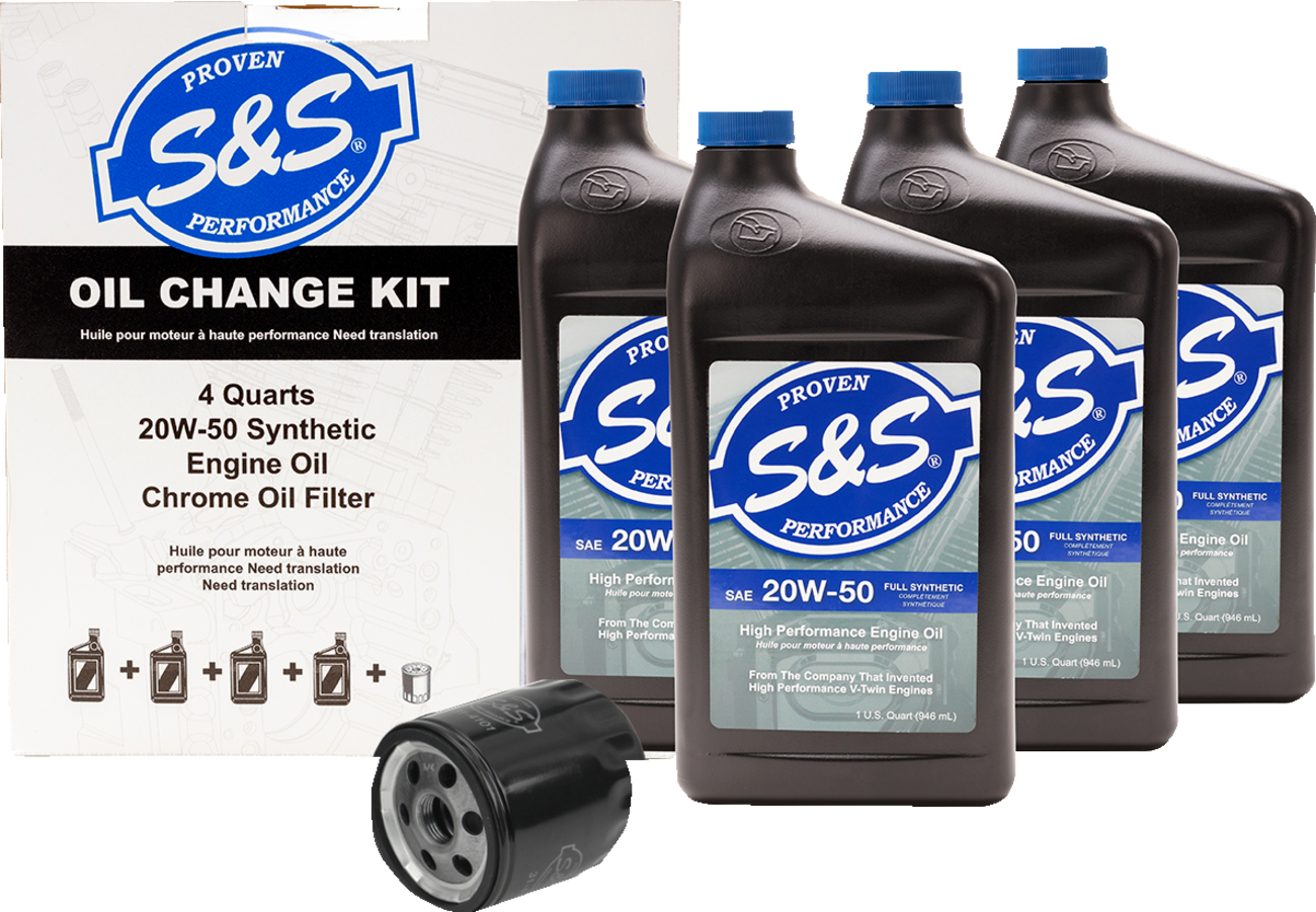 S&S Cycle Kit S&s Oil Change Milw 8 Black