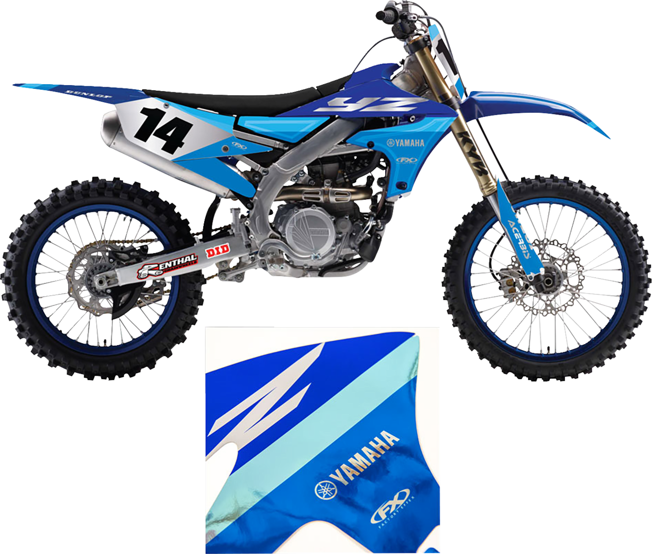 Factory Effex Graphic Tk Chrm Yam YZ250F 14-18, YZ450F 14-17