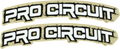 PRO CIRCUIT Font Fender Decal - Retro - White