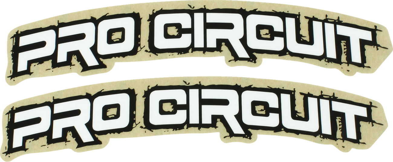PRO CIRCUIT Font Fender Decal - Retro - White