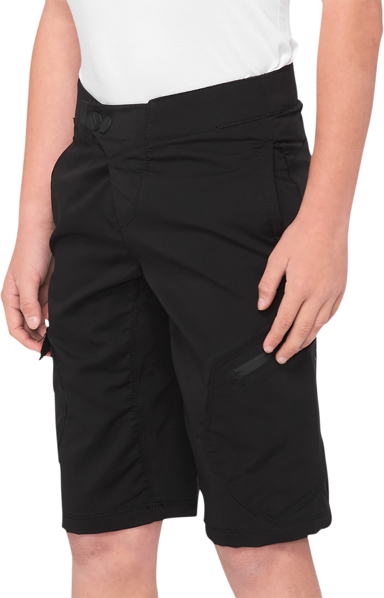 100% Youth Ridecamp Shorts - Black