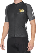 100% Exceeda Short-Sleeve Jersey - Black/Charcoal
