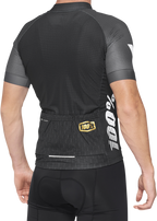 100% Exceeda Short-Sleeve Jersey - Black/Charcoal