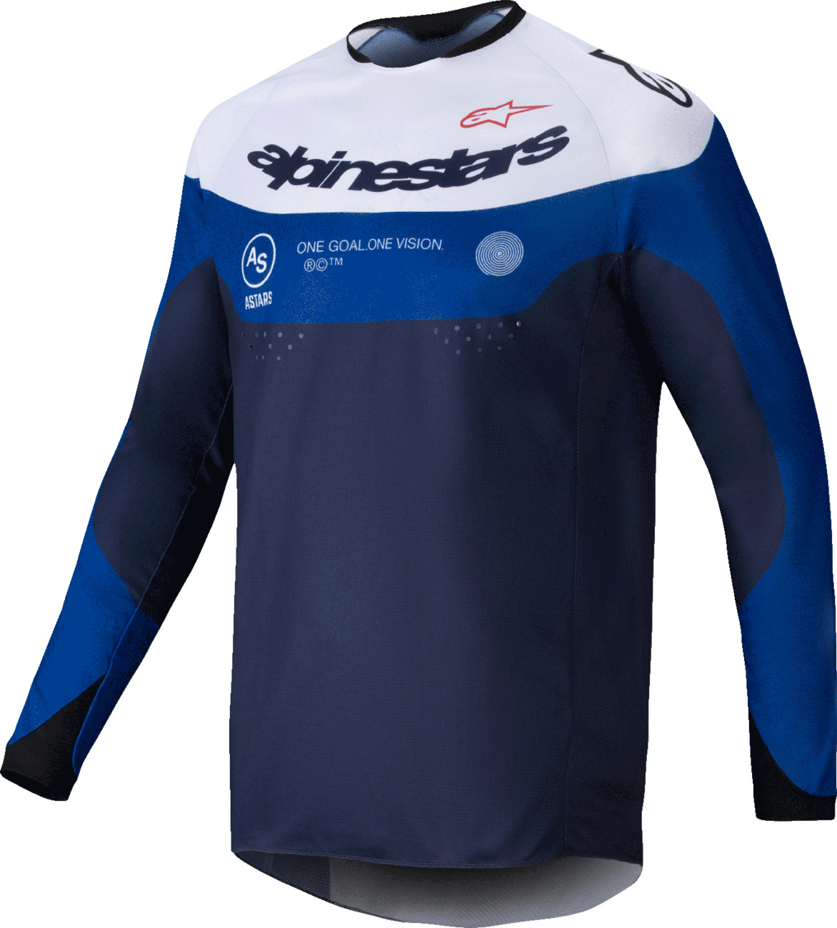 ALPINESTARS Pro-Dura Long-Sleeve Jersey - Navy/Bright Blue/White - Small