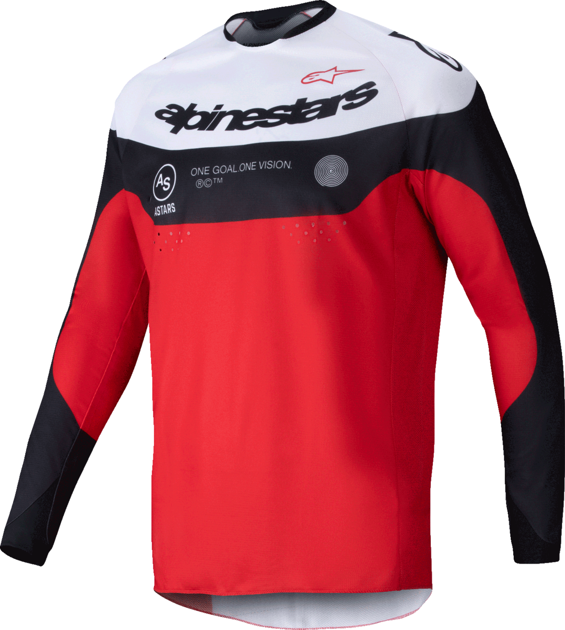 ALPINESTARS Pro-Dura Long-Sleeve Jersey - Black/Bright Red/White - Small