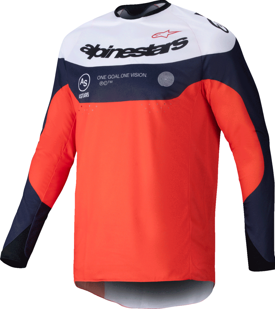 ALPINESTARS Pro-Dura Long-Sleeve Jersey - Navy/Hot Orange/White - Small