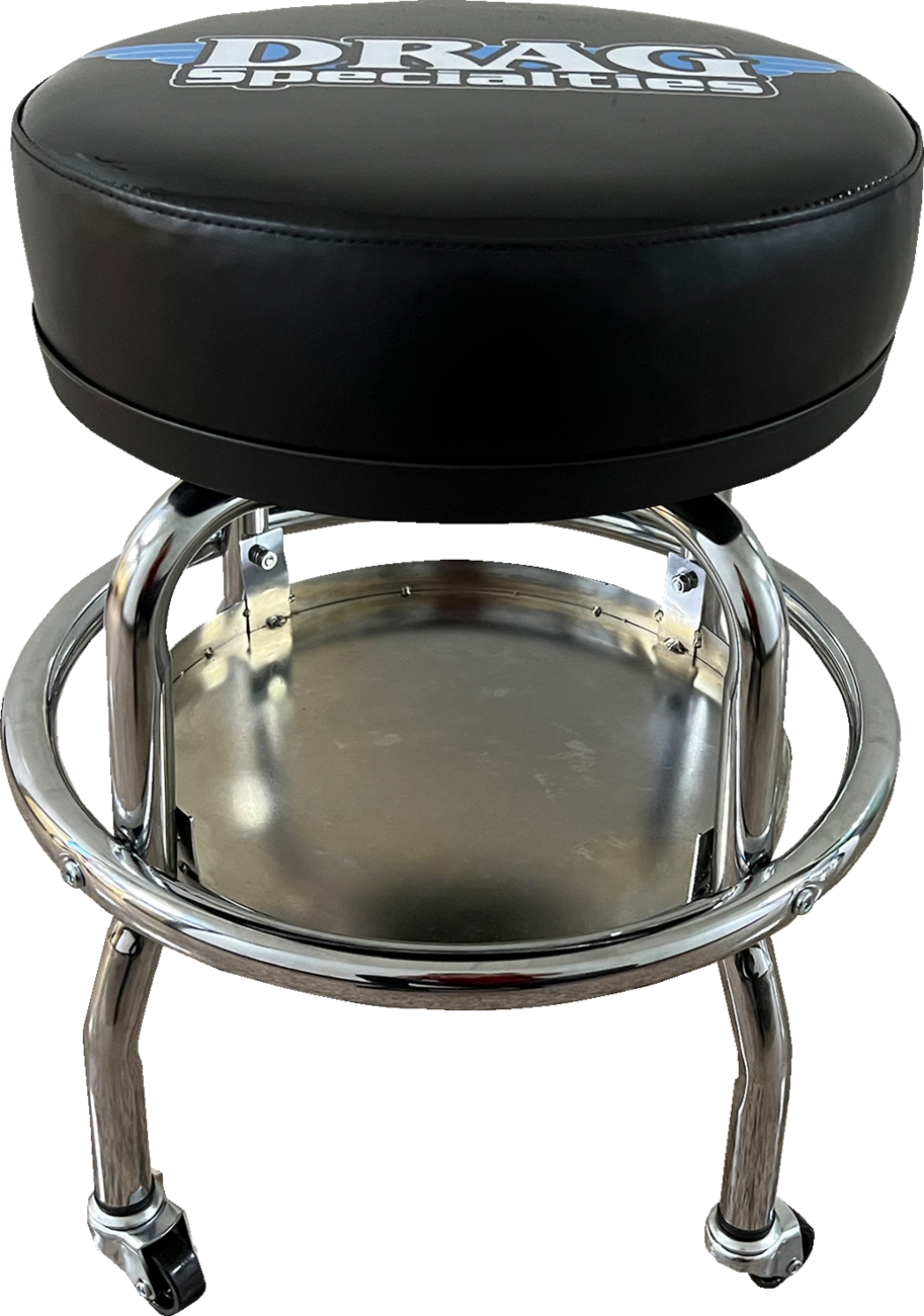 Drag Specialties Mechanic Bar Stool With Drag Logo