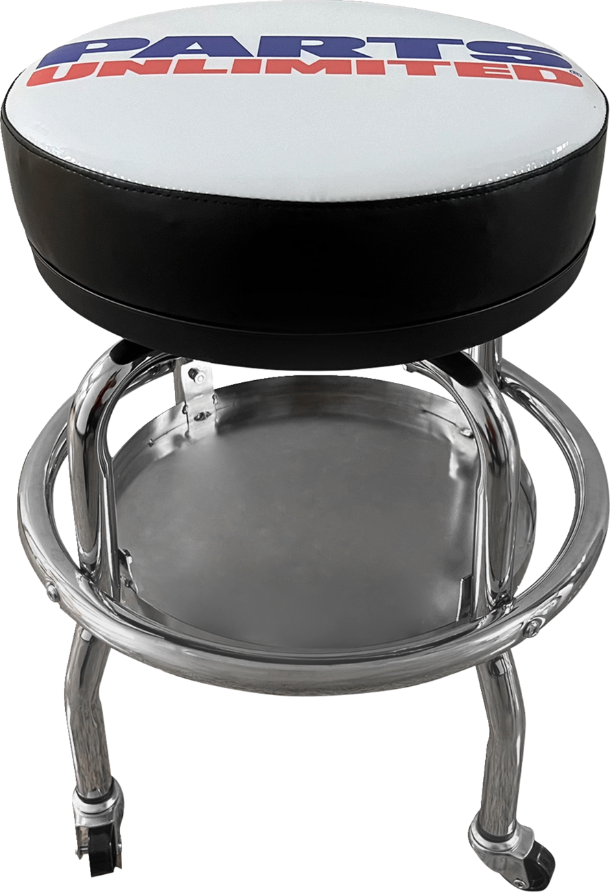 Parts Unlimited Mechanic Bar Stool With Parts Unlimited Logo