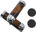 Drag Specialties Chr Skull W/red Eyes Grips