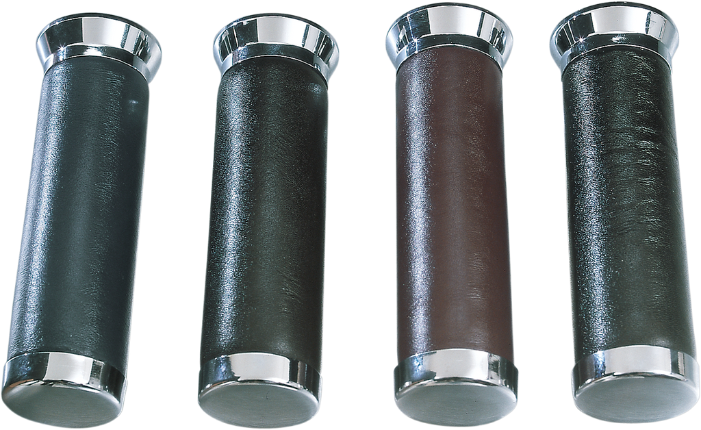 Parts Unlimited Leather Grips 82-99GL - Black