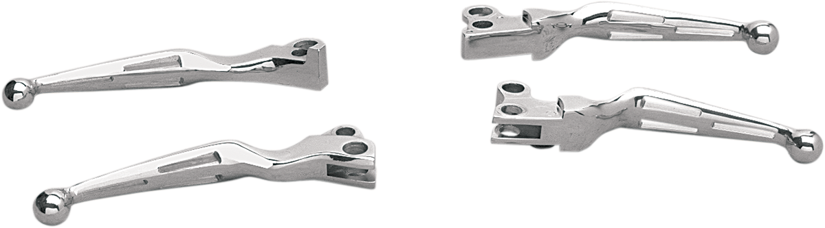Drag Specialties Chr Slotted Lvrs F/82-95