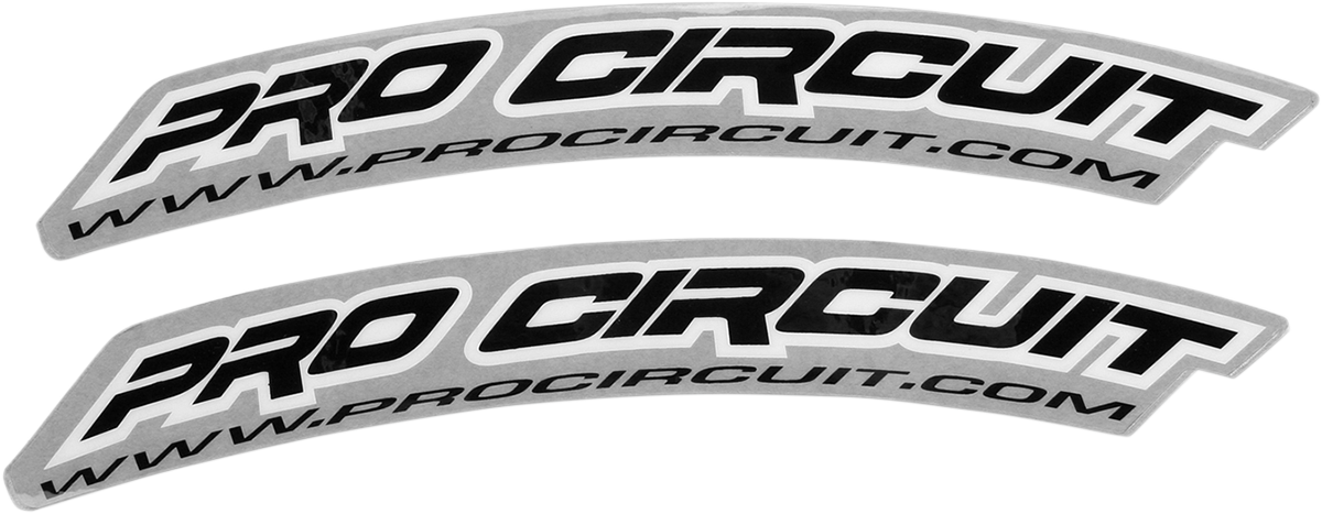 PRO CIRCUIT Front Fender Decal - .Com - Black