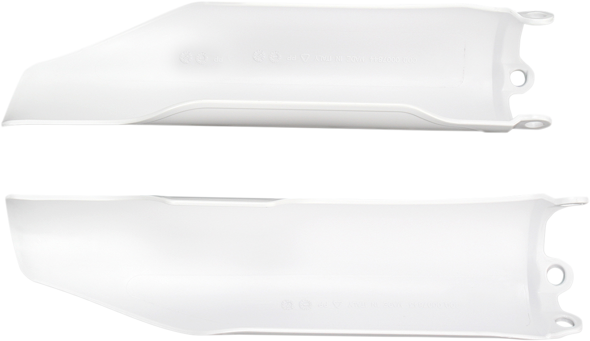 Acerbis Fork Covers - Lower - White - CRF250/450
