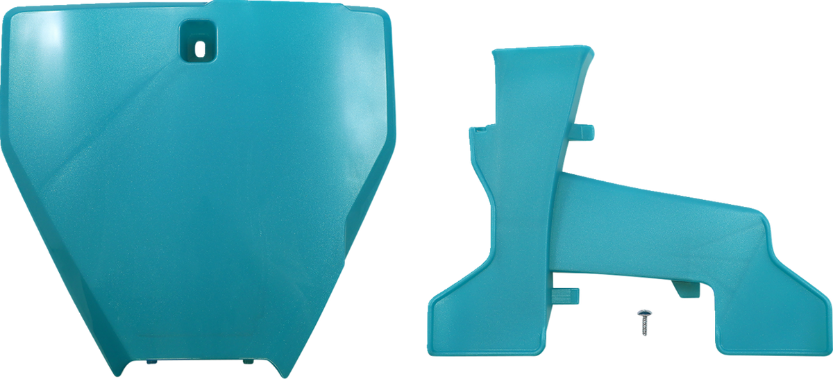 Acerbis Front Number Plate - Teal/Metallic (2)