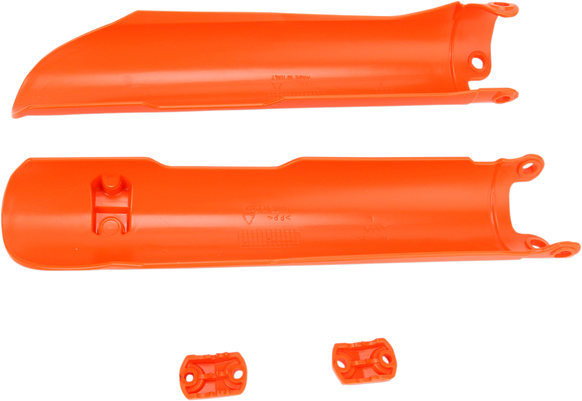 Acerbis Lower Fork Covers for Inverted Forks - KTM Orange