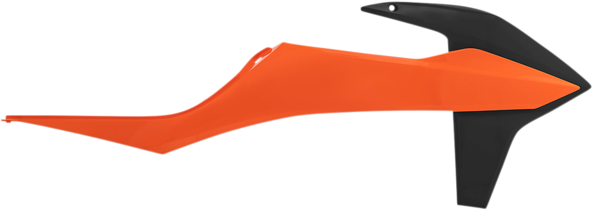 Acerbis Radiator Shroud - Black/Orange OEM '16 - KTM - EX/SX/XC '19-'23 (2)