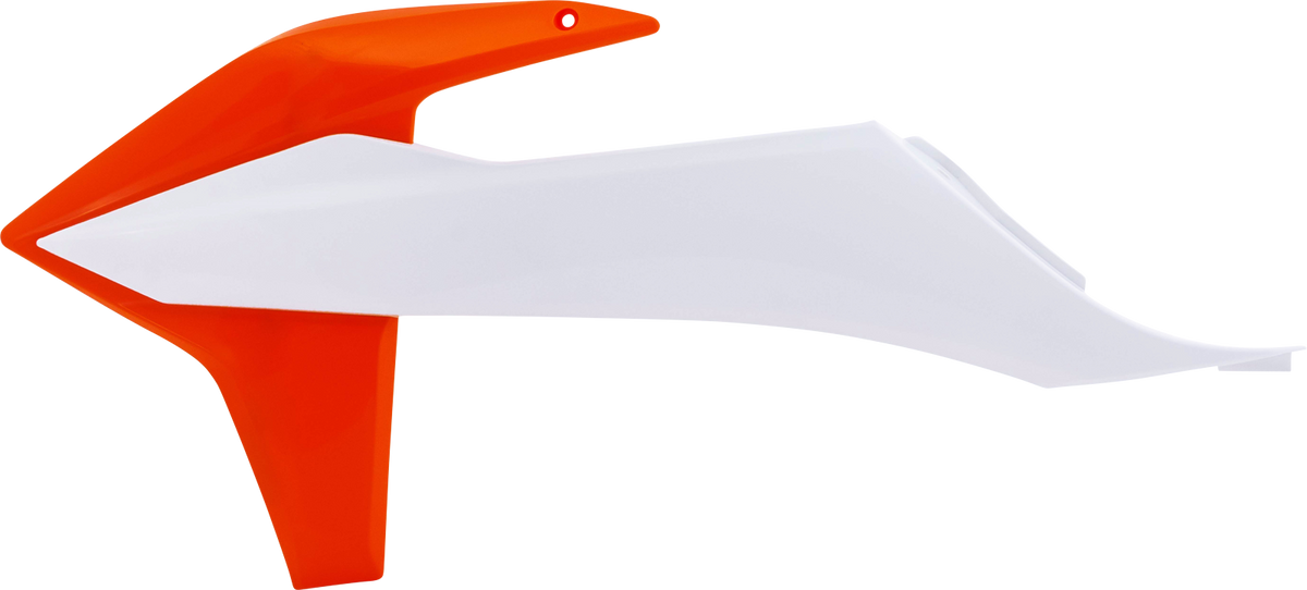 Acerbis Radiator Shroud - Orange OEM/White OEM - KTM - EX/SX/XC '19-'23 (2)