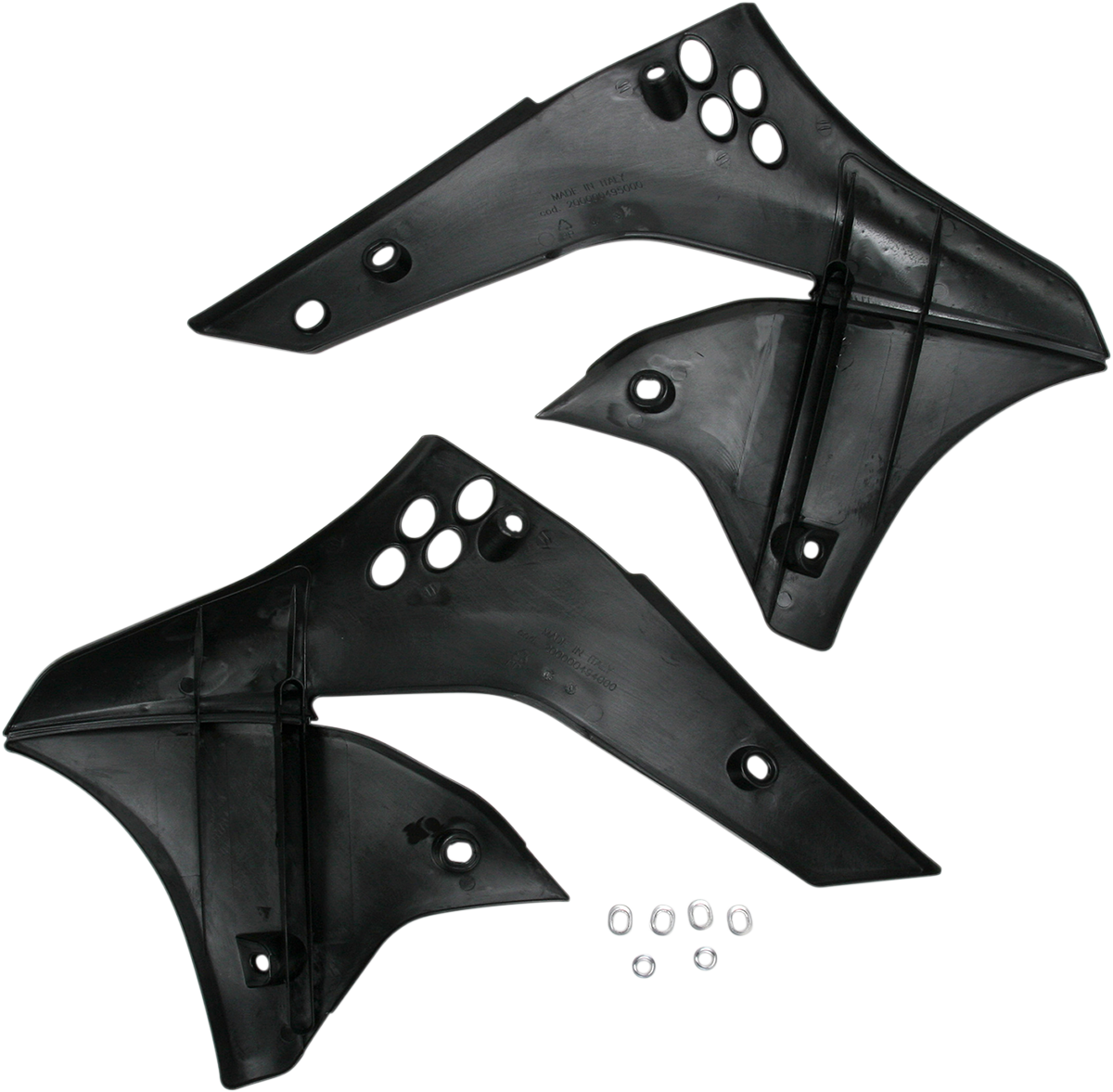 Acerbis Radiator Shrouds - Black - Kawasaki - KX '06-'08 (2)
