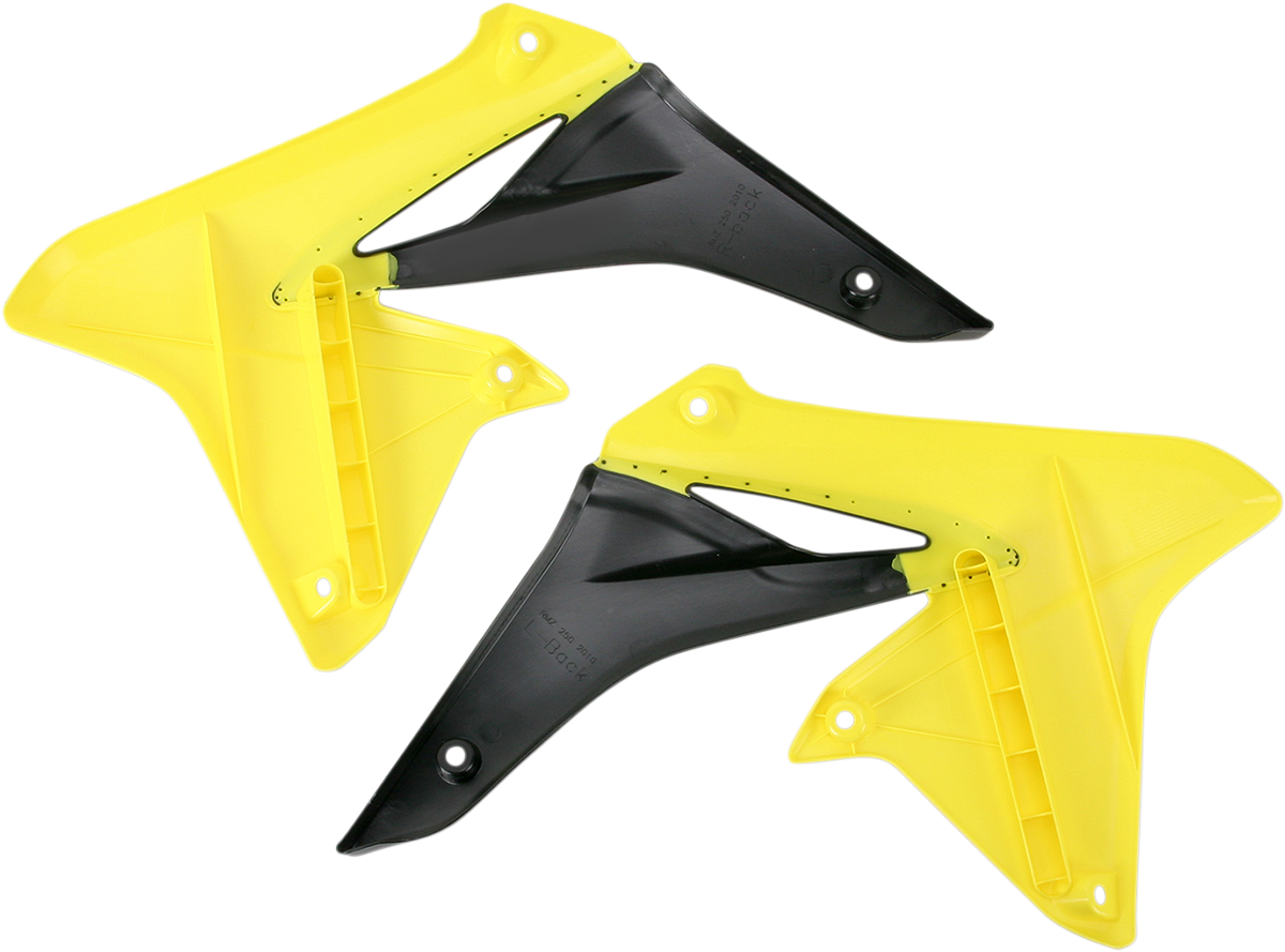 Acerbis Radiator Shrouds - Yellow/Black - Suzuki - RMZ '10-'18 (2)