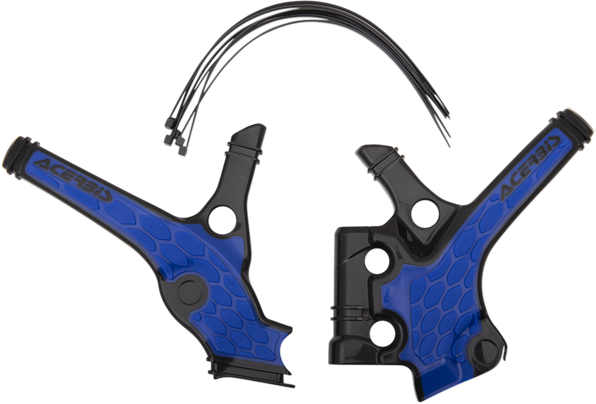 Acerbis X-Grip Frame Guards - Black/Blue - YZ 85 - 0505-1731 (2)