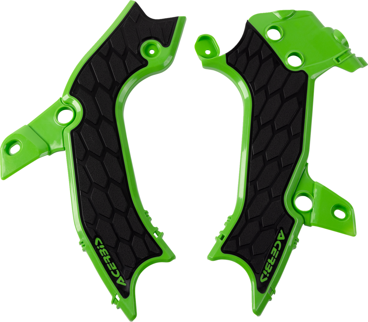 Acerbis X-Grip Frame Guards - Green/Black - KX 250/X/450 (3)