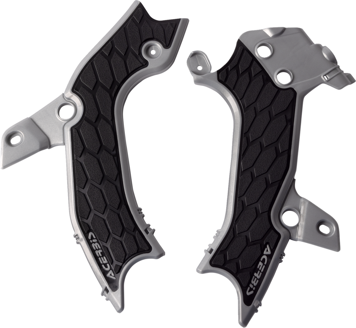 Acerbis X-Grip Frame Guards - Silver/Black - KX 250/X/450 (3)
