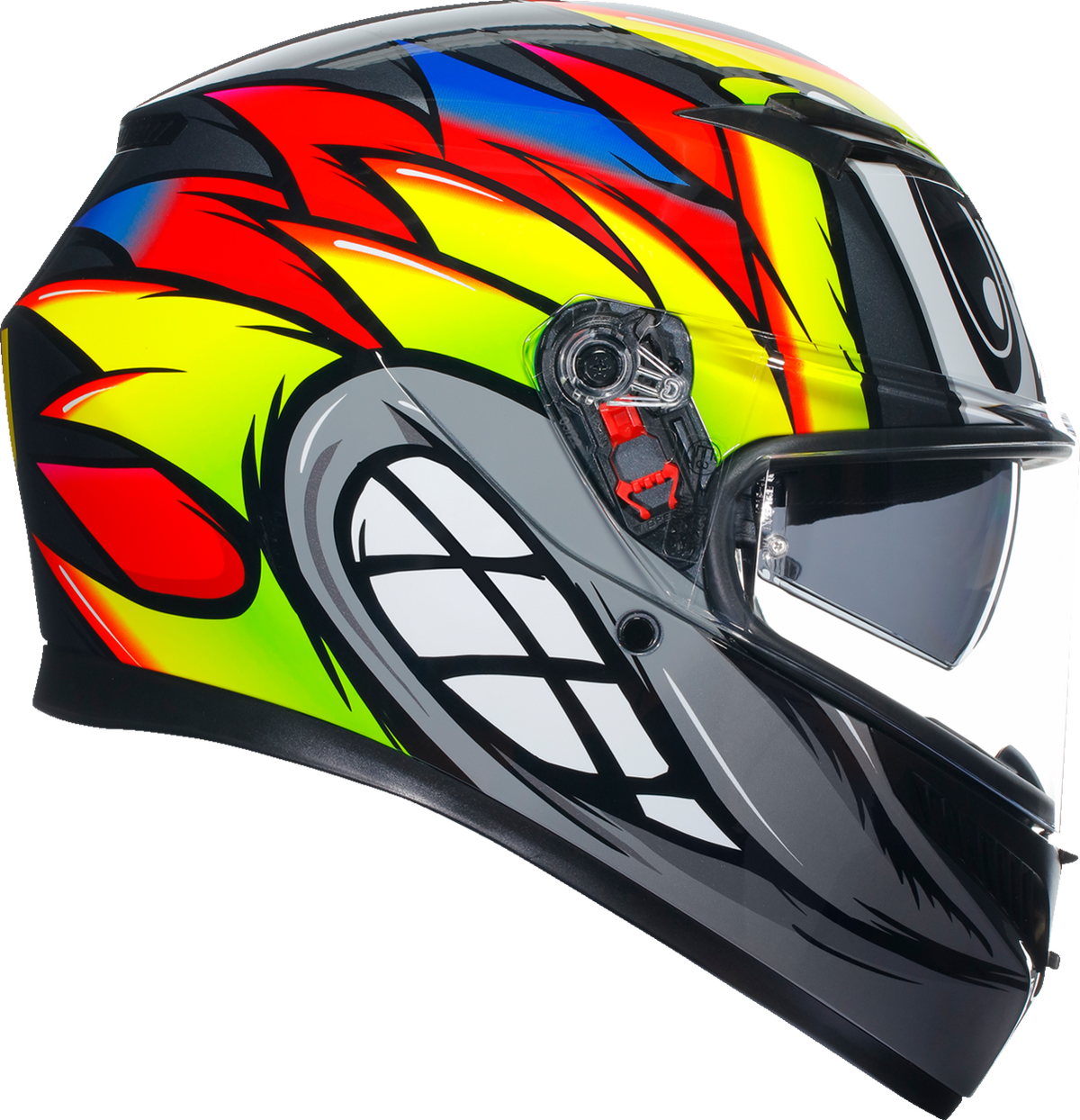 AGV K3 Helmet - Birdy 2.0 - Gray/Yellow/Red