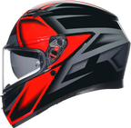 AGV K3 Helmet - Compound - Black/Red