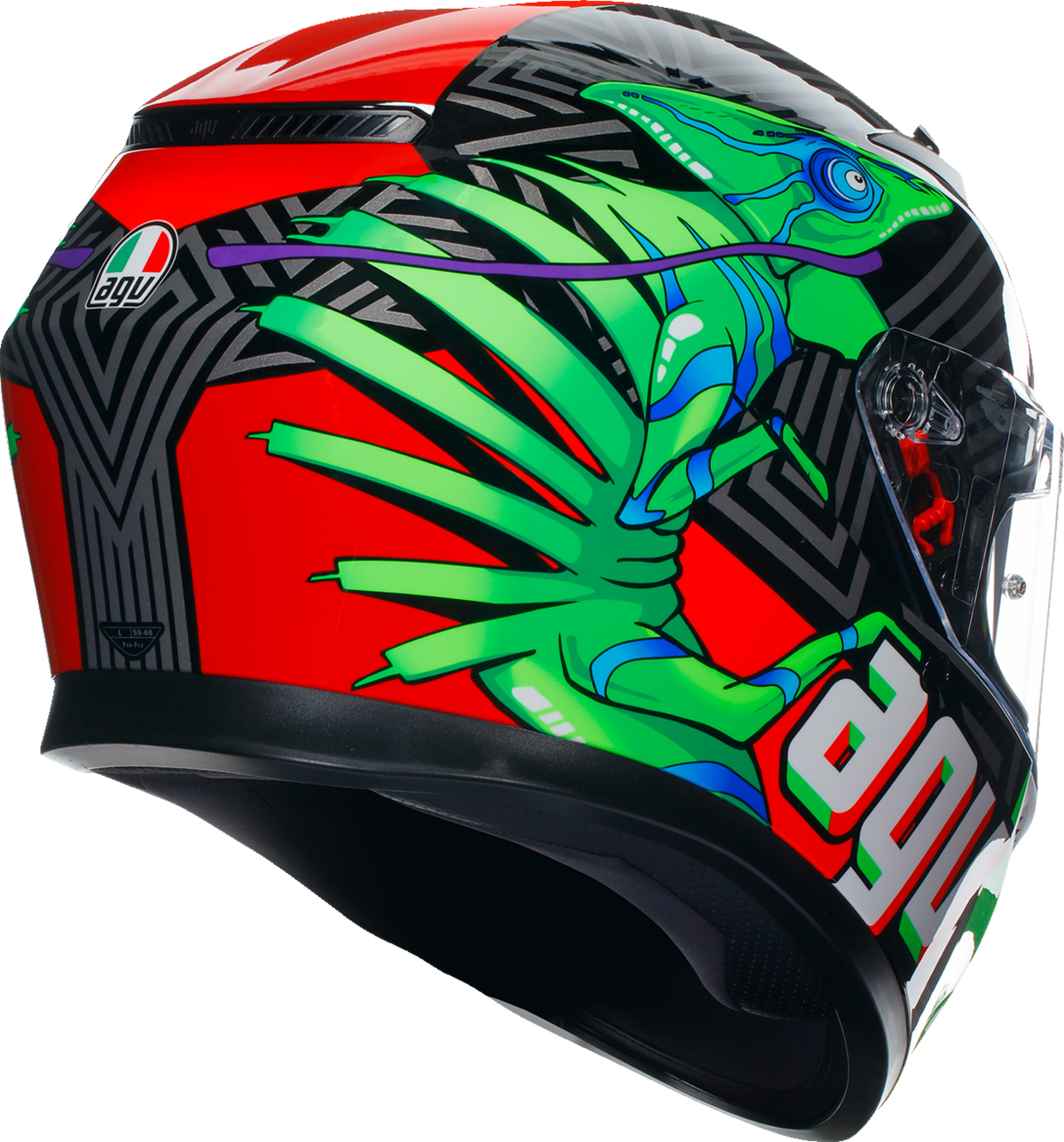 AGV K3 Helmet - Kamaleon - Black/Red/Green