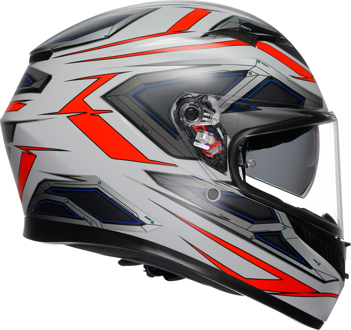 AGV K3 Helmet - Space - Matte White/Red Fluo