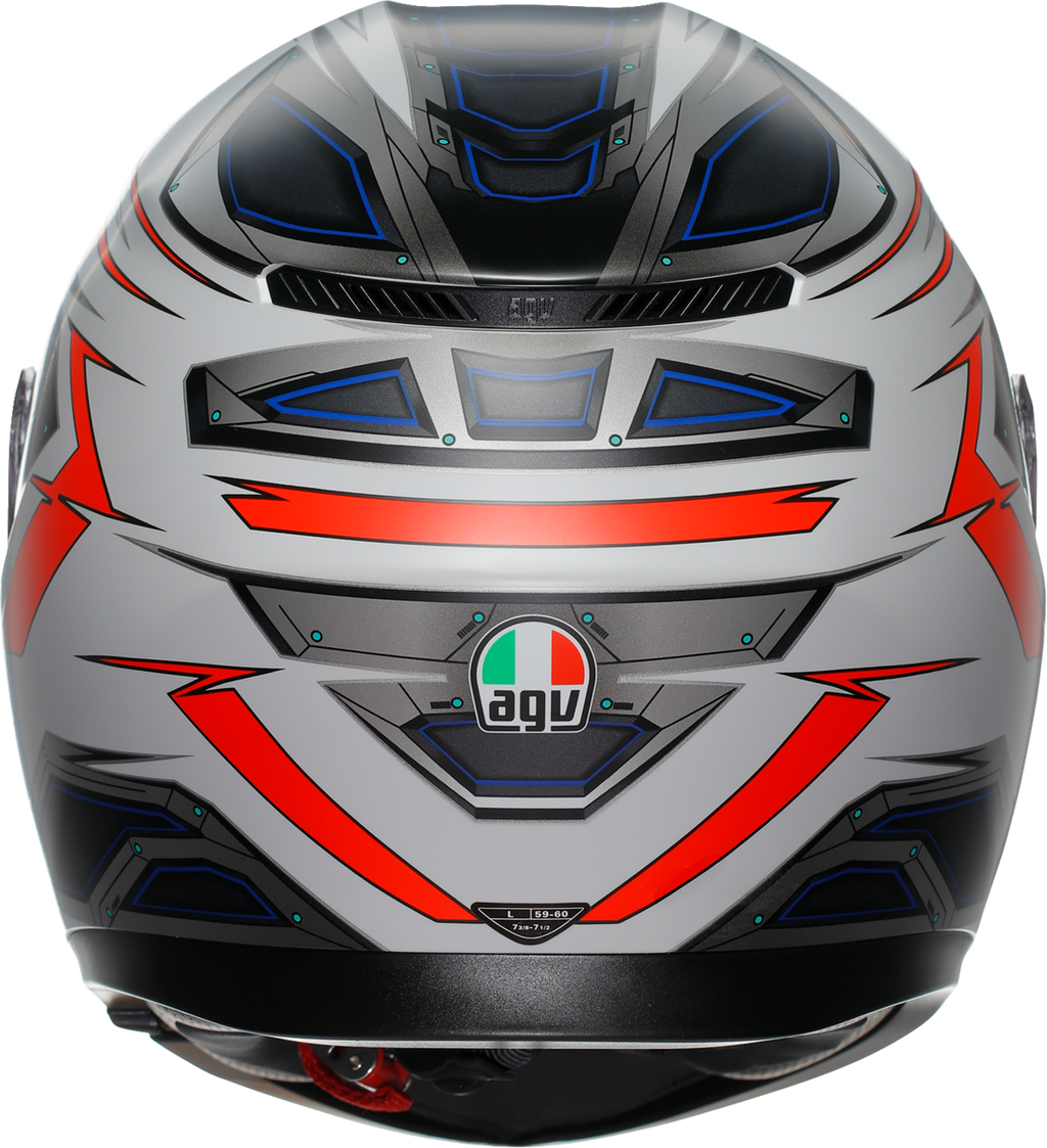 AGV K3 Helmet - Space - Matte White/Red Fluo