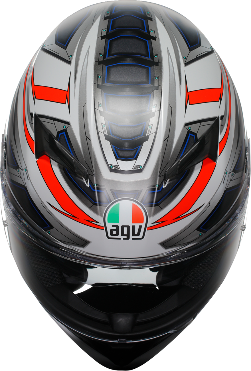 AGV K3 Helmet - Space - Matte White/Red Fluo
