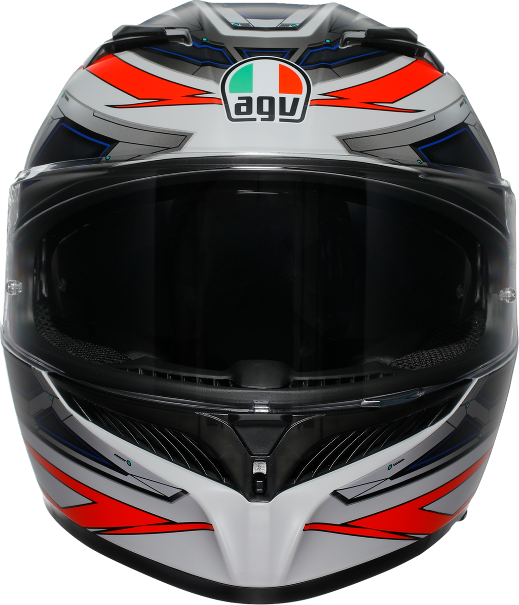 AGV K3 Helmet - Space - Matte White/Red Fluo