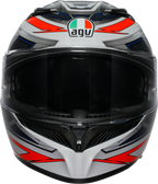 AGV K3 Helmet - Space - Matte White/Red Fluo