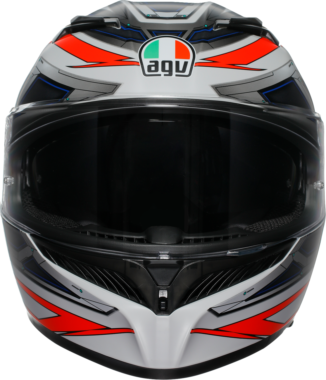 AGV K3 Helmet - Space - Matte White/Red Fluo
