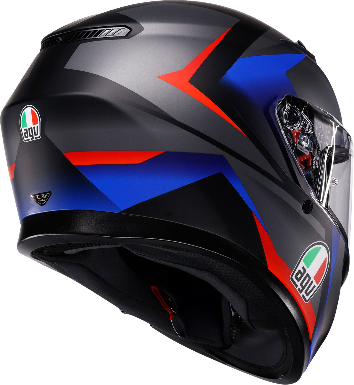 AGV K3 Helmet - Striga - Matte Black/Blue/Red