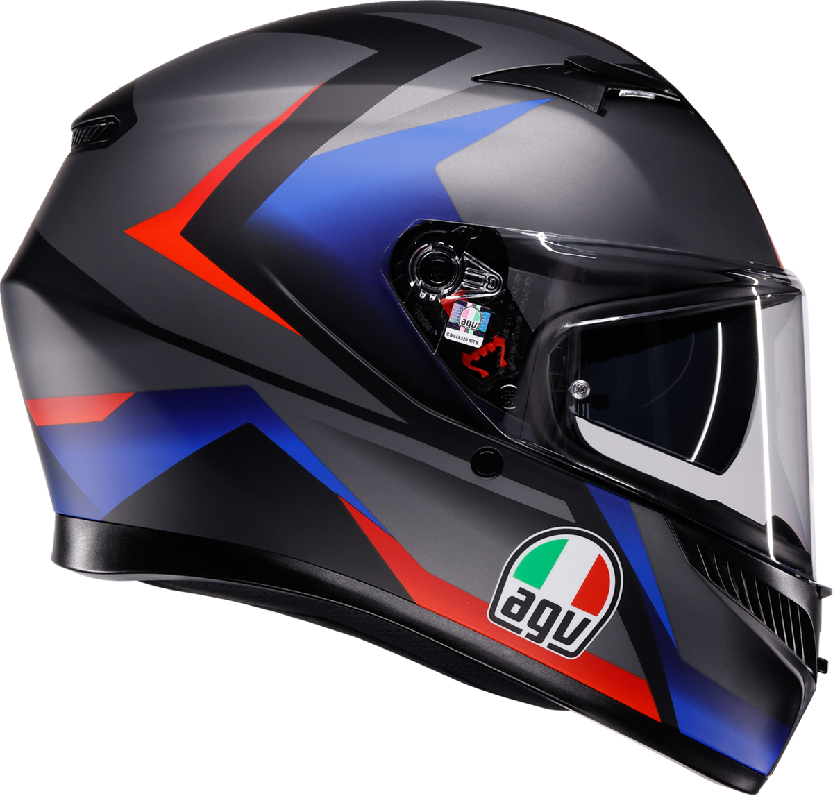 AGV K3 Helmet - Striga - Matte Black/Blue/Red