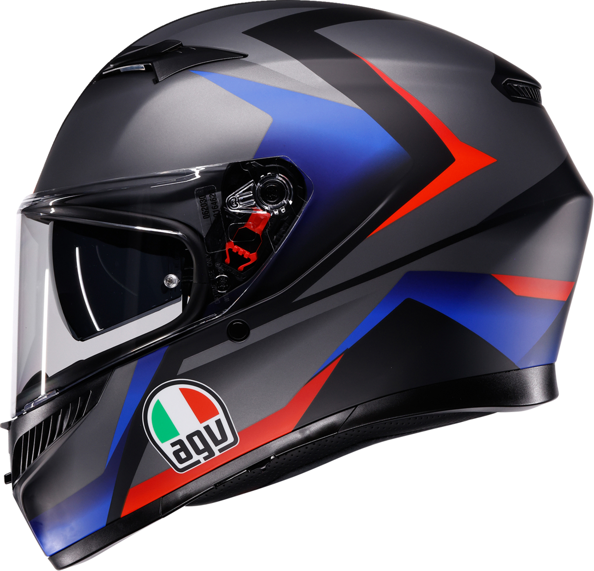 AGV K3 Helmet - Striga - Matte Black/Blue/Red