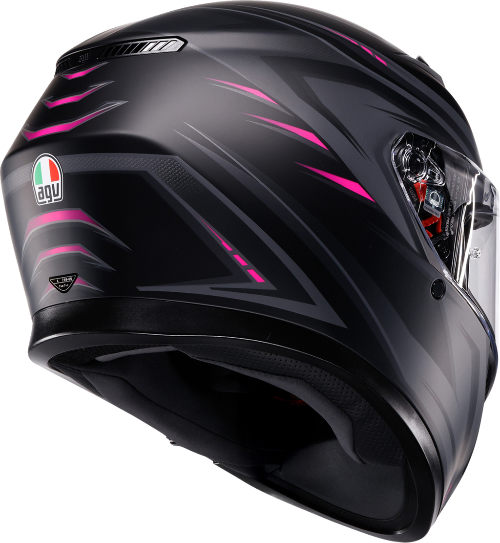 AGV K3 Helmet - Syth - Matte Black/Pink