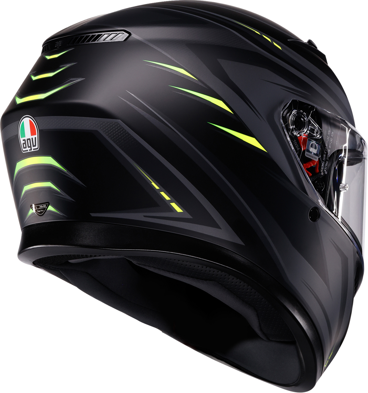 AGV K3 Helmet - Syth - Matte Black/Yellow Fluo