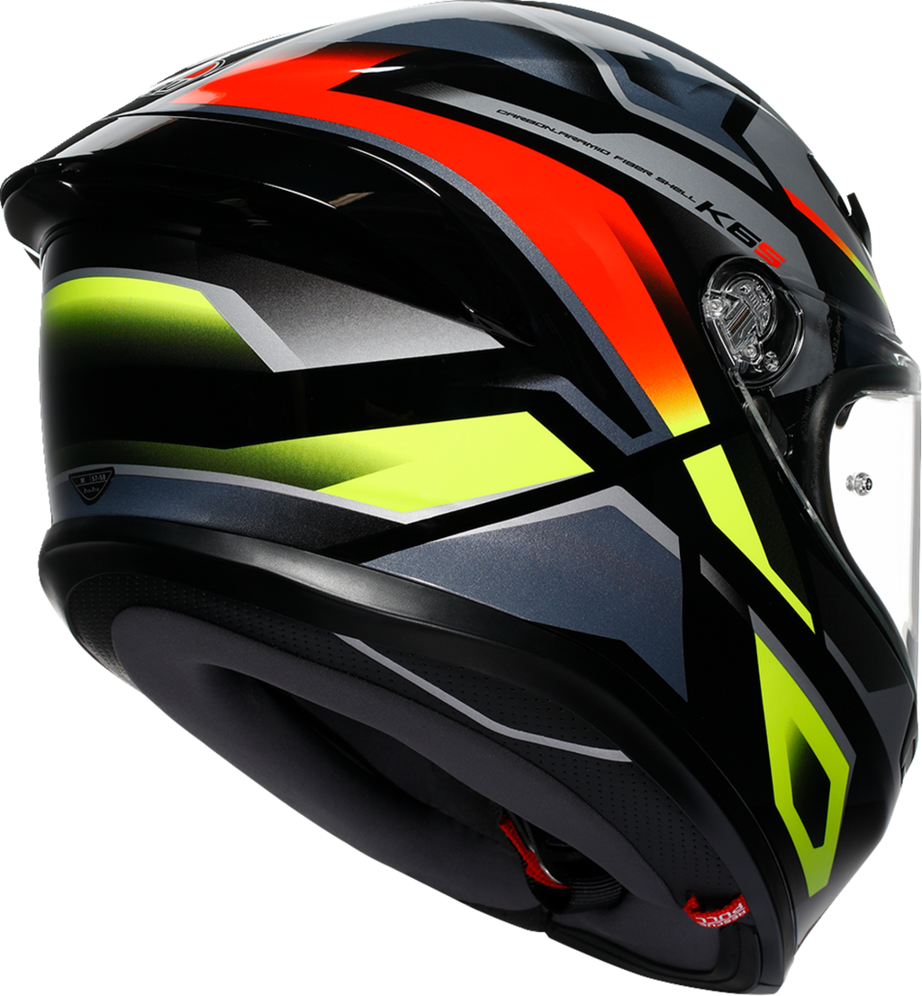 AGV K6 S Helmet - Erazer - Black/Red/Yellow Fluo (3)