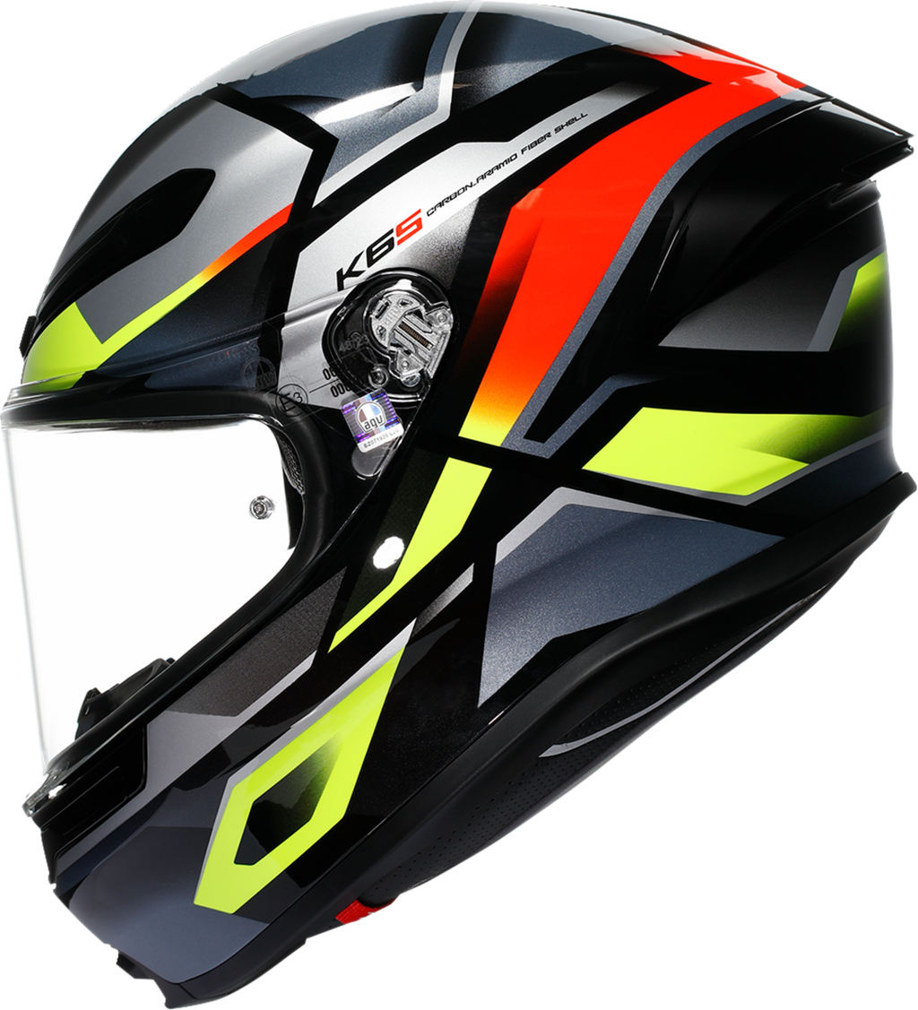 AGV K6 S Helmet - Erazer - Black/Red/Yellow Fluo (5)