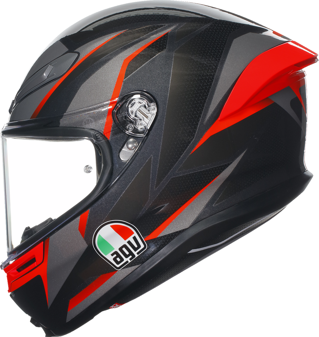 AGV K6 S Helmet - Slashcut - Black/Gray/Red
