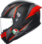 AGV K6 S Helmet - Slashcut - Black/Gray/Red