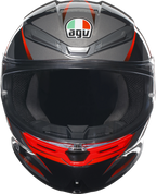 AGV K6 S Helmet - Slashcut - Black/Gray/Red